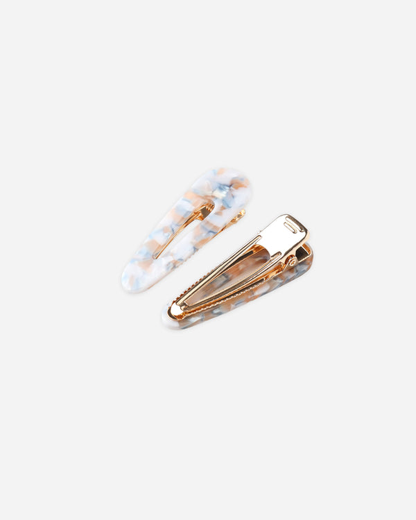 Rylee Cru Slider Clip Pack Of 4 Brown Blue Tortoise