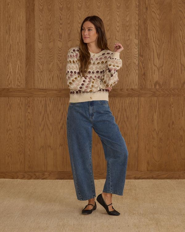 rylee cru Women's Cheyenne Cardigan Floral Jacquard