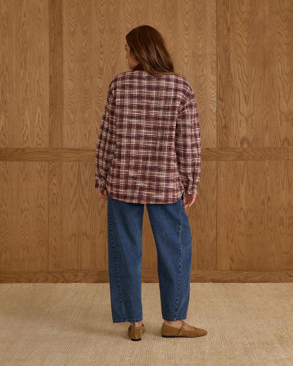 Rylee Cru Women's Nashville Quilted Jacket Burgundy Plaid