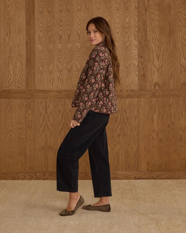 Rylee Cru Women's Quilted Collar Jacket Winter Floral