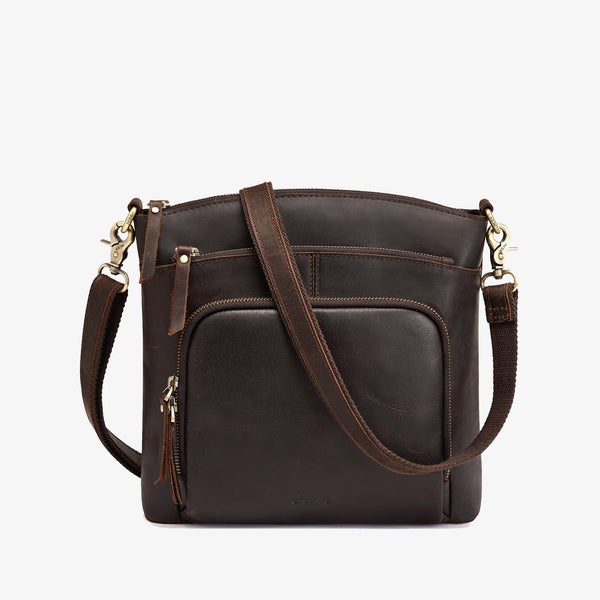 S Zone Disenger Genuine Leather Satchel Crossbody Bag