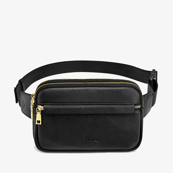 S Zone Genuine Leather RFID Blocking Waist Belt Bags