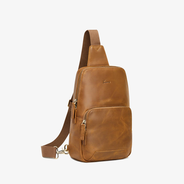 s zone RFID Blocking Genuine Leather Hiking Daypack