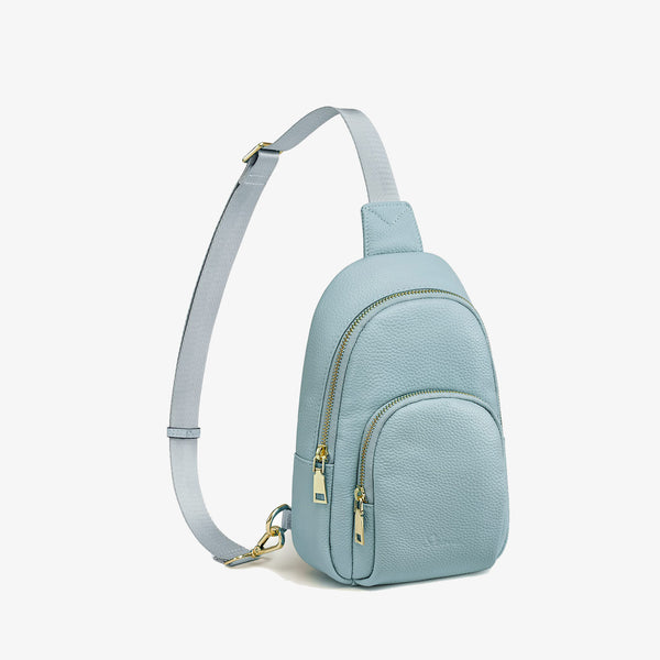 S Zone RFID Blocking Leather Sling Chest Bags Gifts For Women