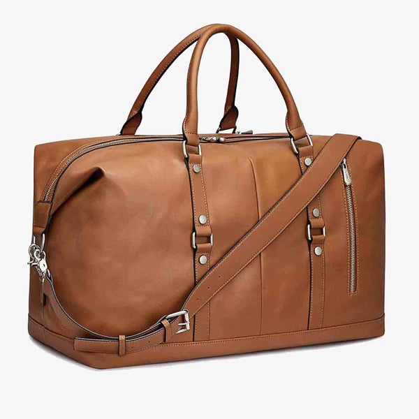 s zone 60L Women Genuine Leather Duffel Bag