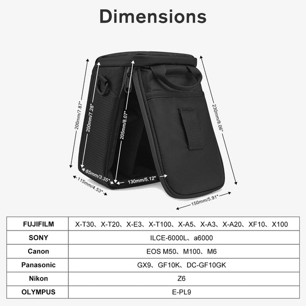 S Zone S-ZONE Camera Insert Bag Waterproof Lens Cube Case