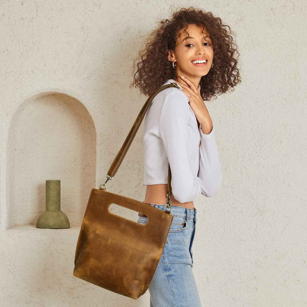 S Zone Distressed Clutch Handbag