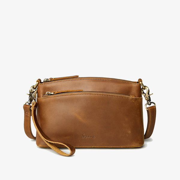 S Zone Genuine Leather Mini Crossbody Bag