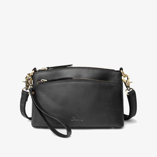 S Zone Genuine Leather Mini Crossbody Bag
