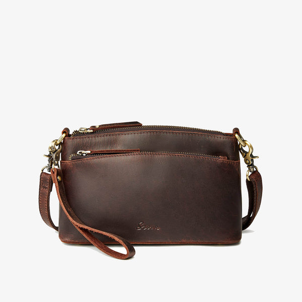 S Zone Genuine Leather Mini Crossbody Bag