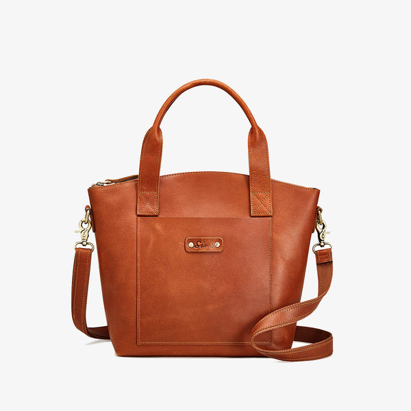 S Zone Genuine Leather Top-Handle Satchel Bags