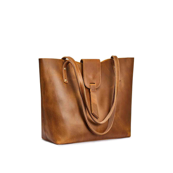 S Zone Genuine Leather Tote Purse
