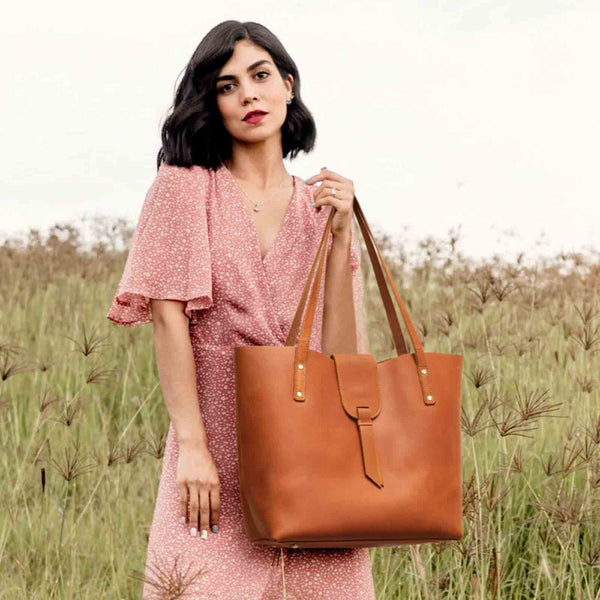S Zone Genuine Leather Tote Purse