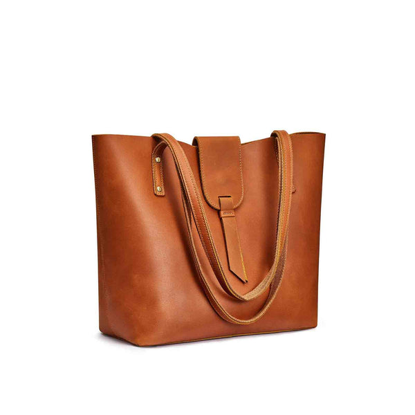 S Zone Genuine Leather Tote Purse