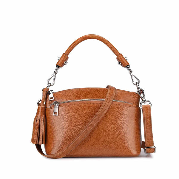 s zone Grain leather Handbag