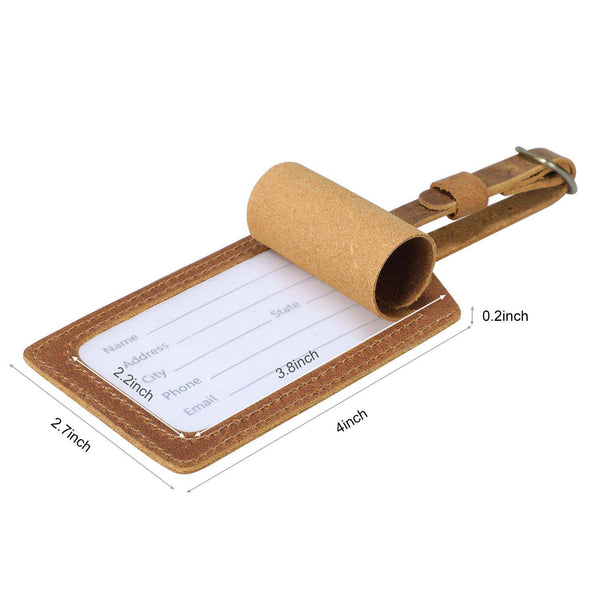 S Zone Leather Luggage Tags ID Label