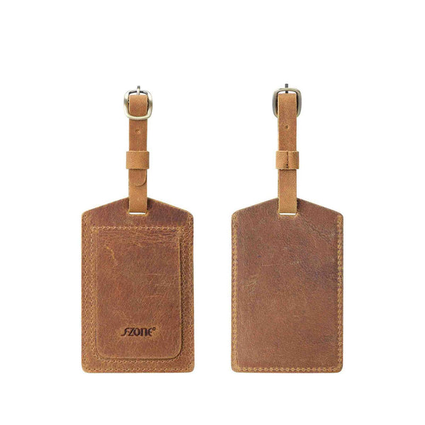 s zone Leather Luggage Tags ID Label