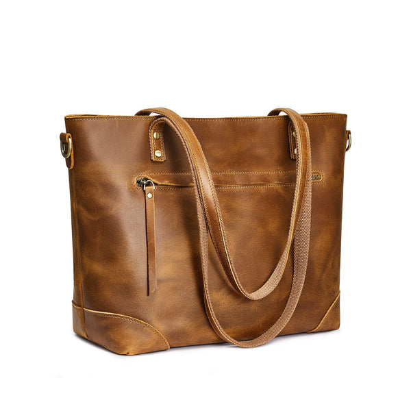 s zone Leather Work Tote Bag for Women