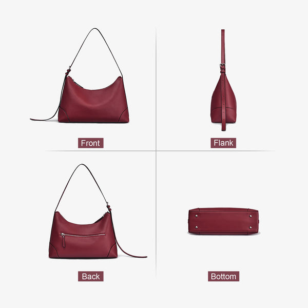 S Zone S-ZONE Genuine Leather Shoulder Bag