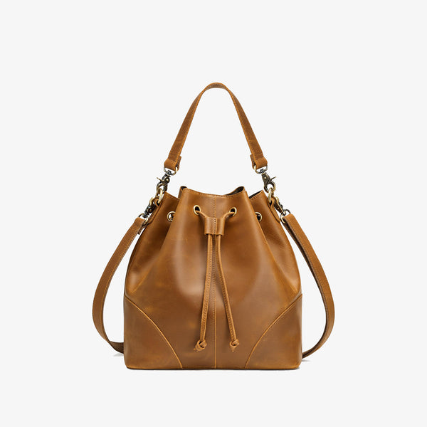 S Zone Vintage Drawstring Bucket Bags
