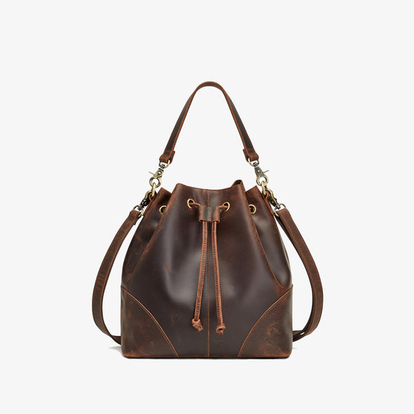 S Zone Vintage Drawstring Bucket Bags