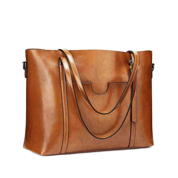 S Zone Women Genuine Leather Daily Work Tote