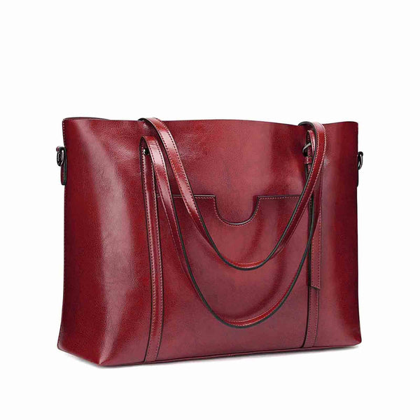 S Zone Women Genuine Leather Daily Work Tote