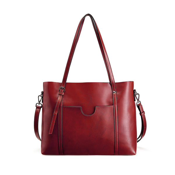 S Zone Women Genuine Leather Daily Work Tote