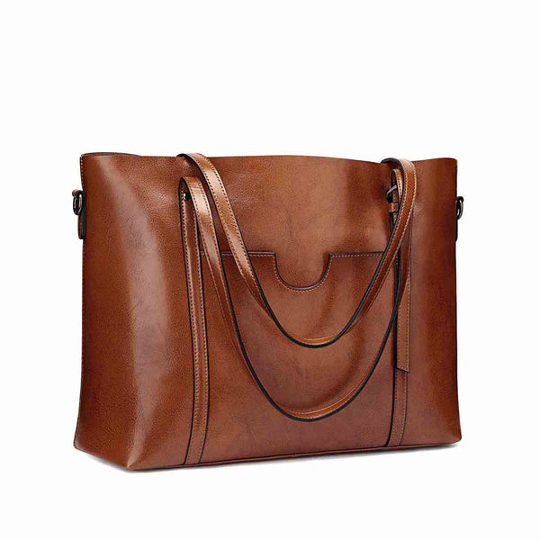 s zone Women Genuine Leather Daily Work Tote