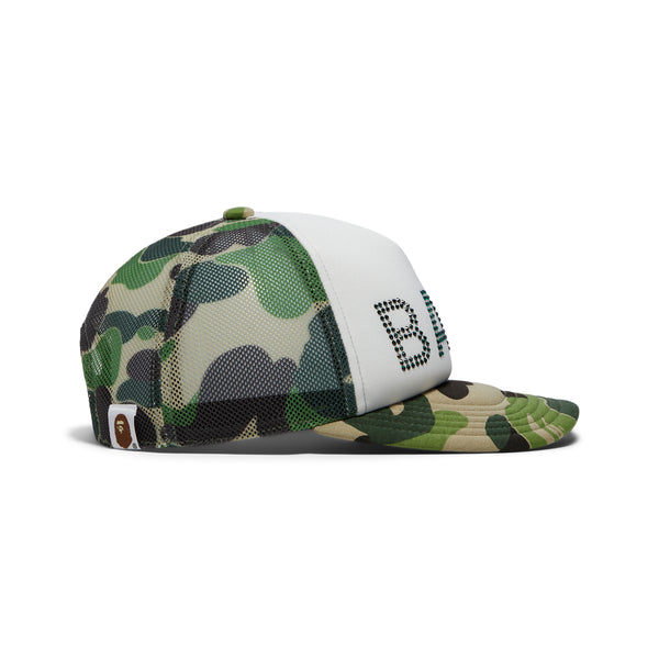 S.b. Concept A Bathing Ape ABC Camo Crystal Stone Mesh Cap Green