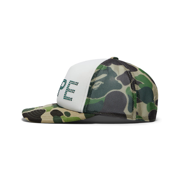 S.b. Concept A Bathing Ape ABC Camo Crystal Stone Mesh Cap Green