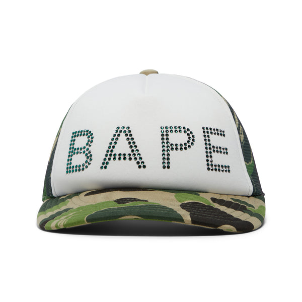 s.b. concept A Bathing Ape ABC Camo Crystal Stone Mesh Cap Green