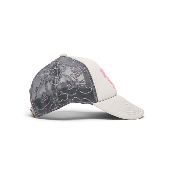 S.b. Concept A Bathing Ape Line Camo Jacquard Mesh Blocking Logo Cap Gray