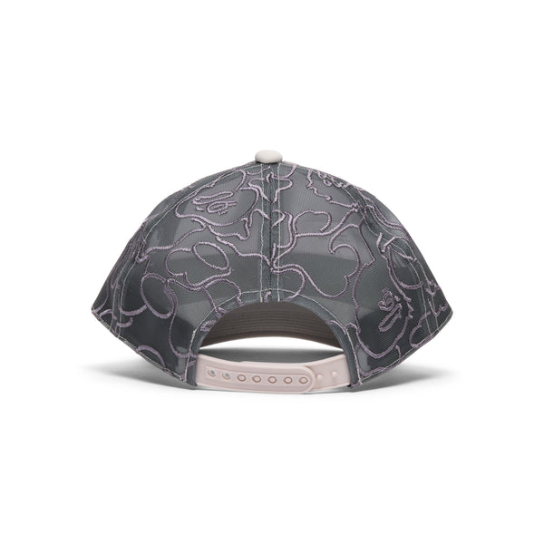 S.b. Concept A Bathing Ape Line Camo Jacquard Mesh Blocking Logo Cap Gray
