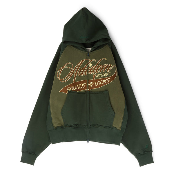 s.b. concept Adidem Asterisks Chainstitch Ribbon Hoodie Forrest