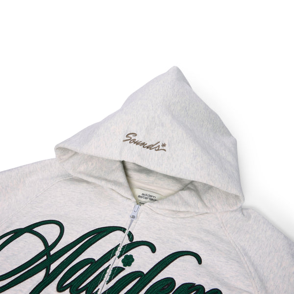 S.b. Concept Adidem Asterisks Chainstitch Ribbon Hoodie Grey · Green