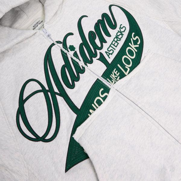 S.b. Concept Adidem Asterisks Chainstitch Ribbon Hoodie Grey · Green