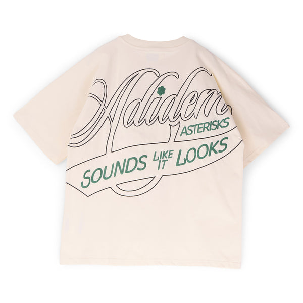 S.b. Concept Adidem Asterisks Chainstitch Script Tee Cream