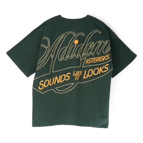 S.b. Concept Adidem Asterisks Chainstitch Script Tee Green