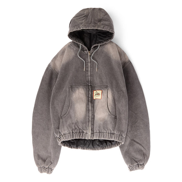 s.b. concept Adidem Asterisks Denim Bomber Jacket Black