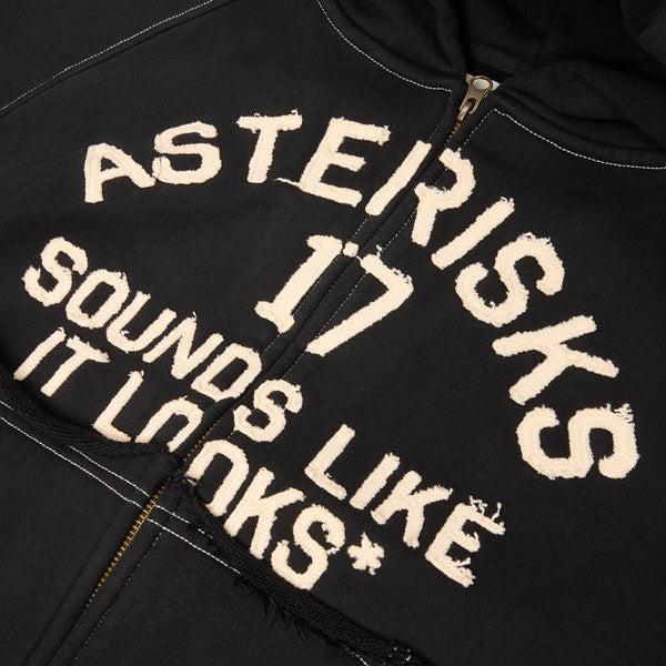 S.b. Concept Adidem Asterisks Frayed Collegiate Hoodie Black · Cream