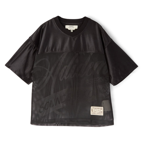 s.b. concept Adidem Asterisks Satin Micro Mesh Practice Jersey Black