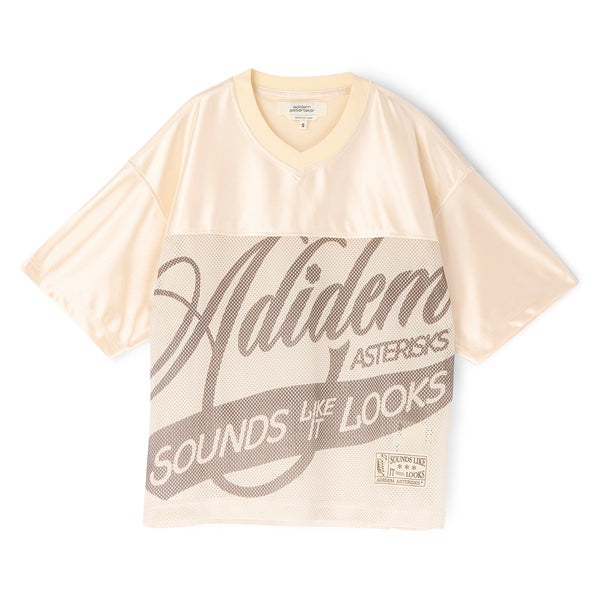 s.b. concept Adidem Asterisks Satin Micro Mesh Practice Jersey Cream