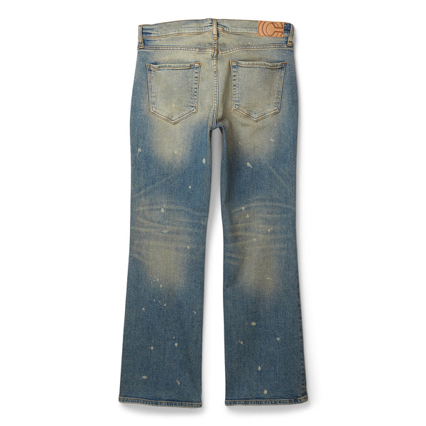 S.b. Concept CNCPTS Indigo Wash Splatter Bootcut Denim Pant Indigo