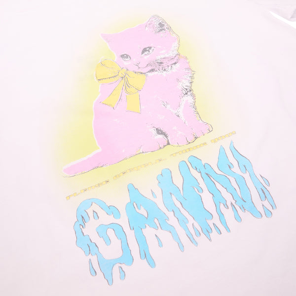 S.b. Concept GANNI Basic Jersey Neon Kitty T-shirt Bright White