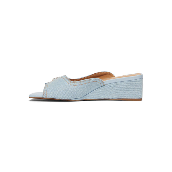 S.b. Concept GANNI Butterfly Wedge Mule Sandal Denim Niagara Mist