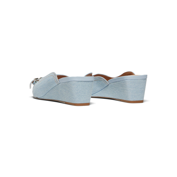 S.b. Concept GANNI Butterfly Wedge Mule Sandal Denim Niagara Mist