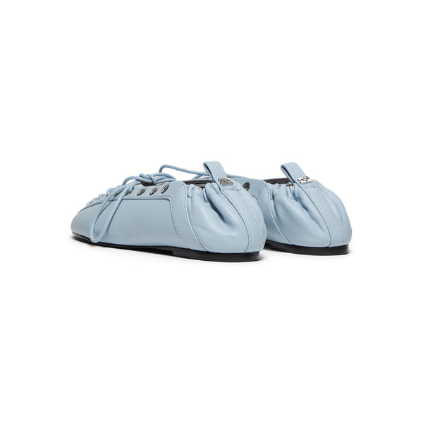 S.b. Concept GANNI Eyelets Lace Up Ballerina Niagara Mist