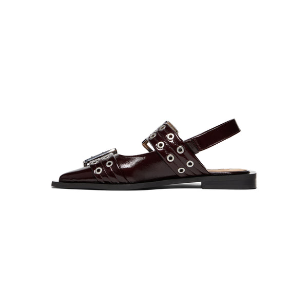 S.b. Concept GANNI Feminine Buckle Ballerina Naplack Burgundy