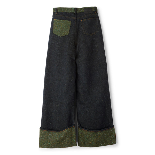 S.b. Concept GANNI Fold-Up Twill Denim Baggy Jeans Phantom